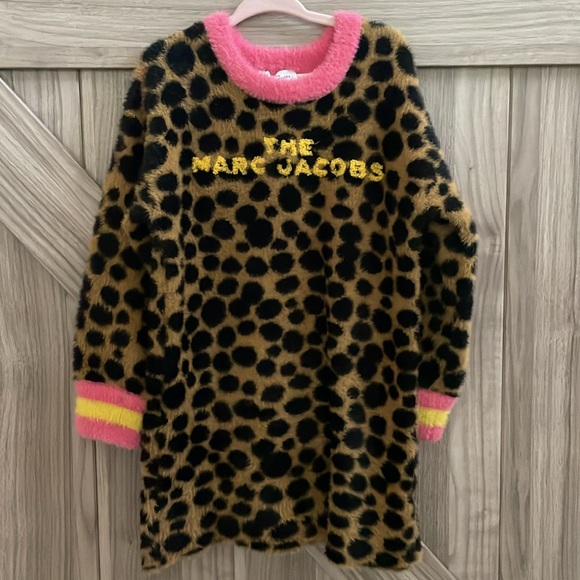 The Marc Jacobs Kids NWT toddler girl size 5 faux fur cheetah print dress. - Picture 2 of 9